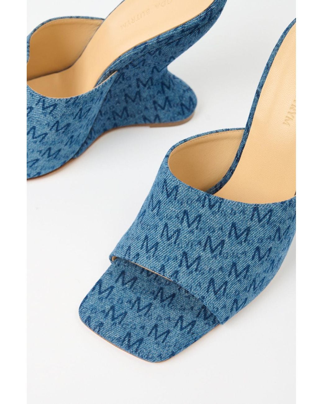 Magda Butrym Blue Denim Mules
