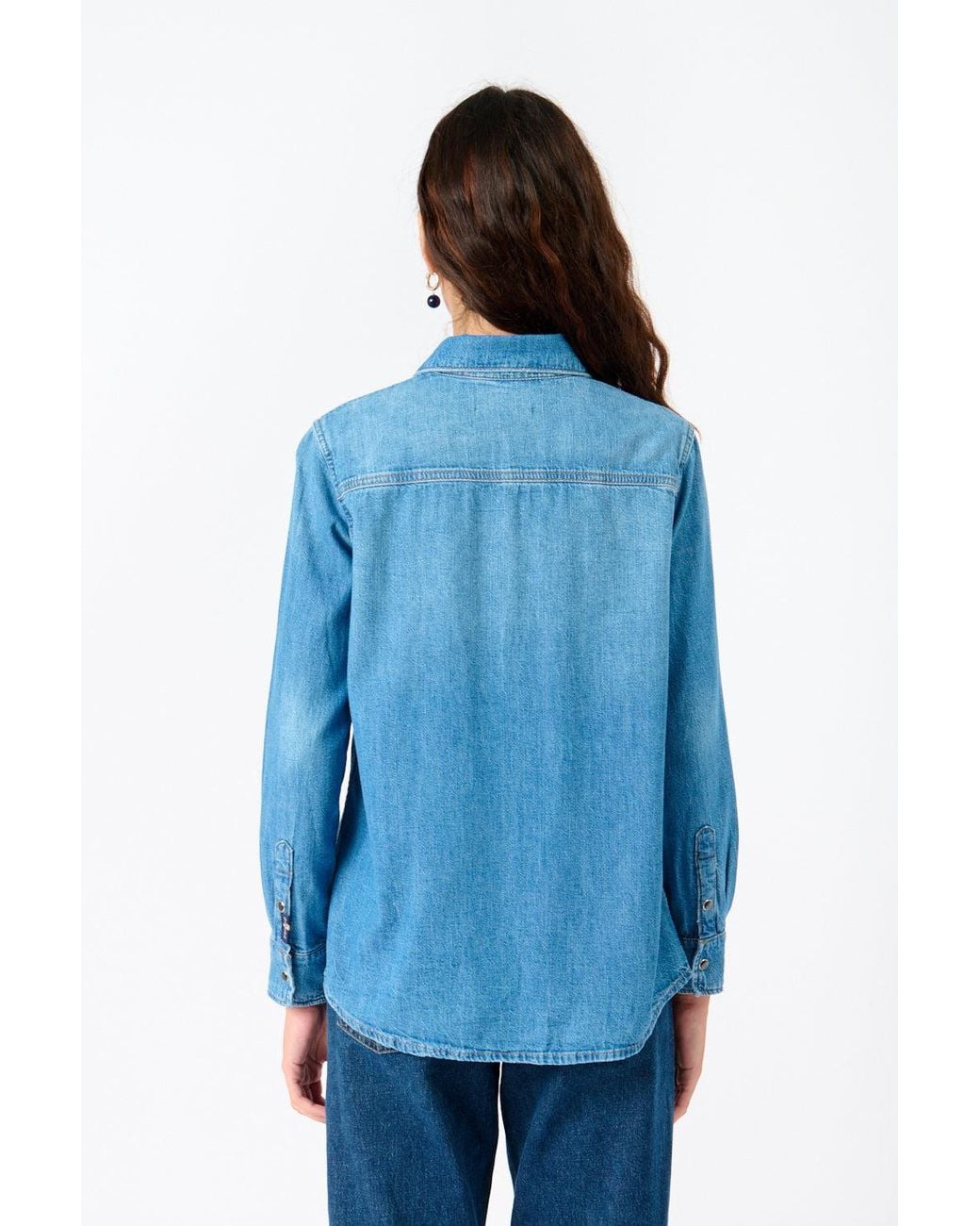 7 For All Mankind Blue The Emilia Shirt