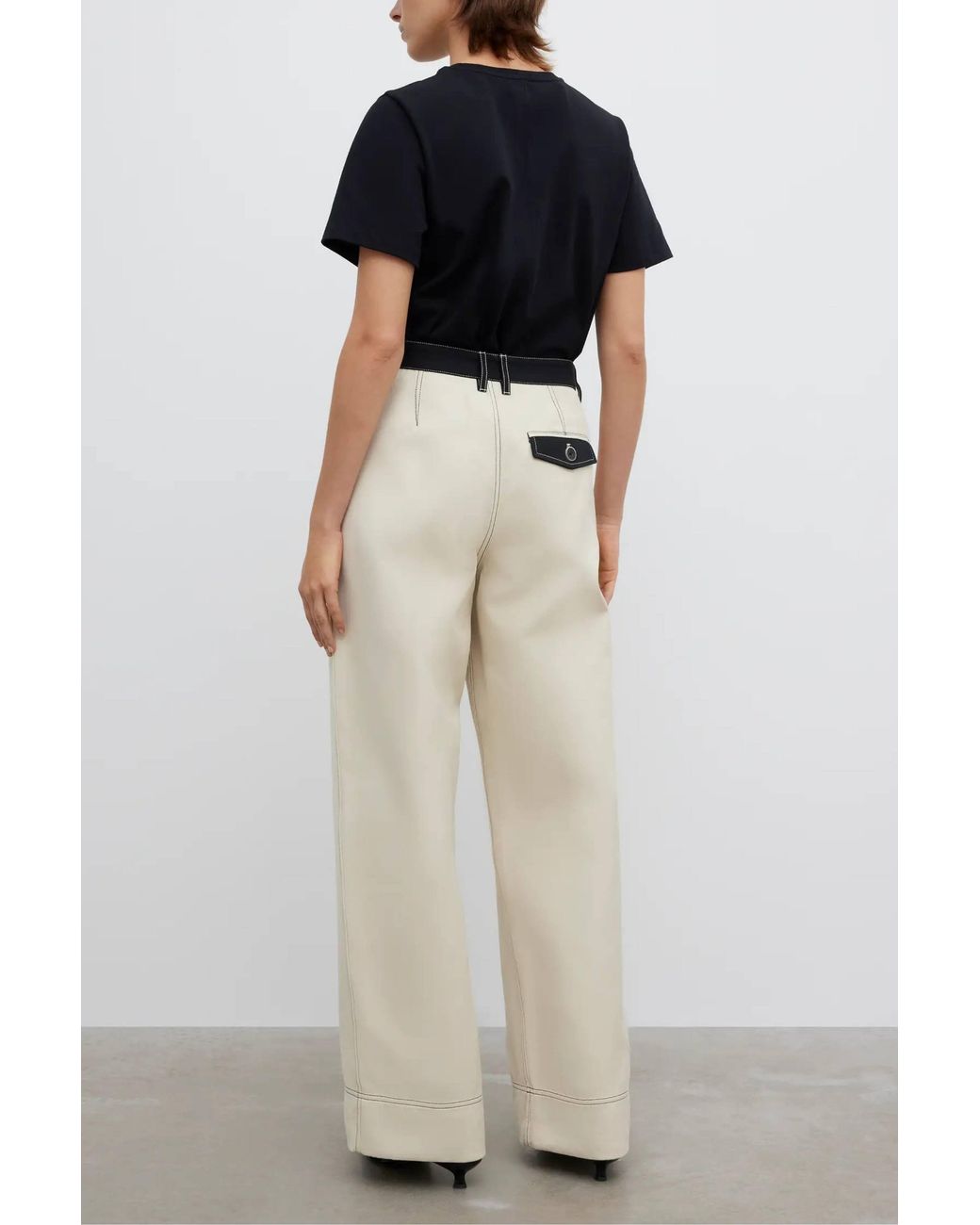 House of Dagmar Natural Two Tone Trousers
