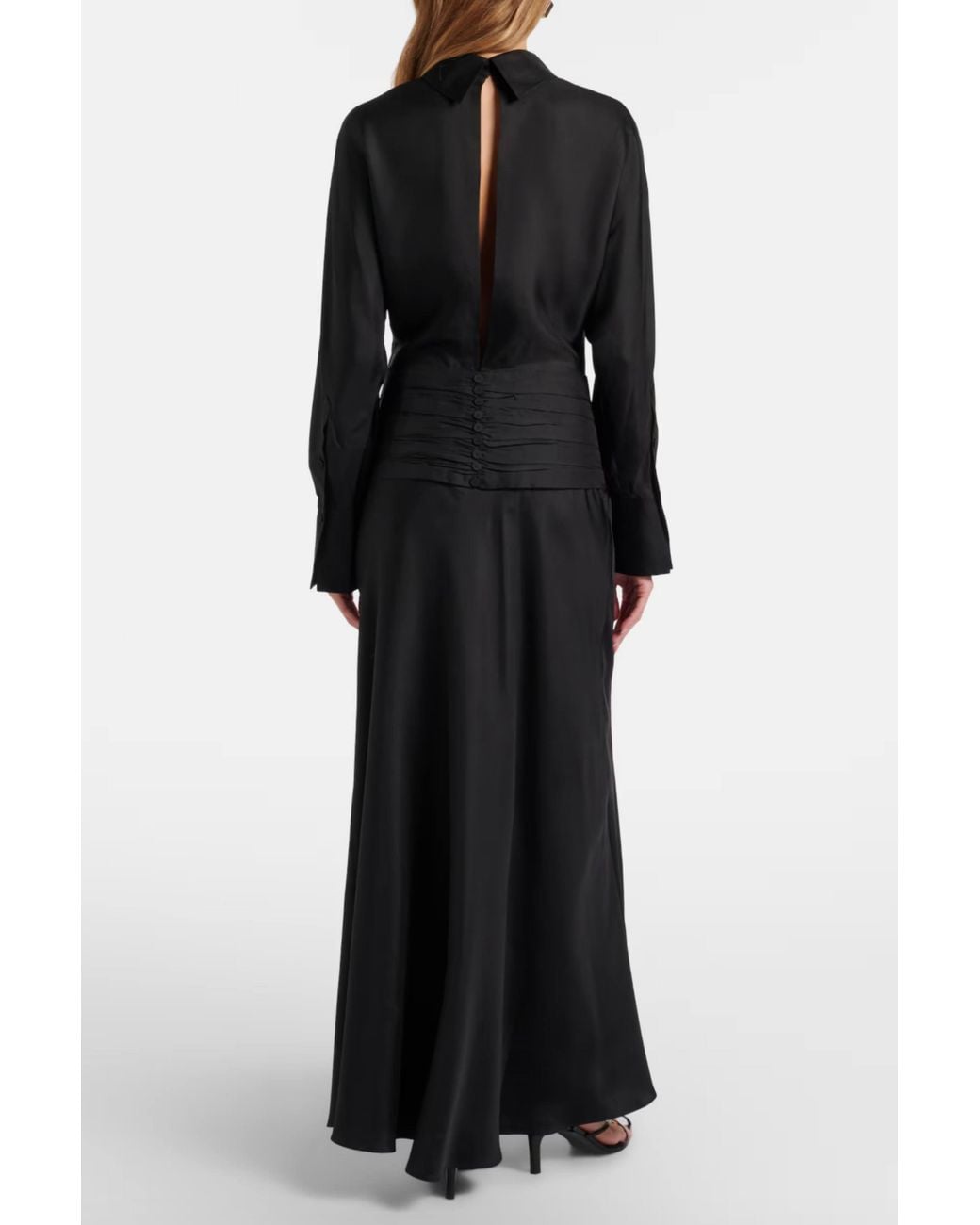 Rohe Black Tuxedo Silk Dress