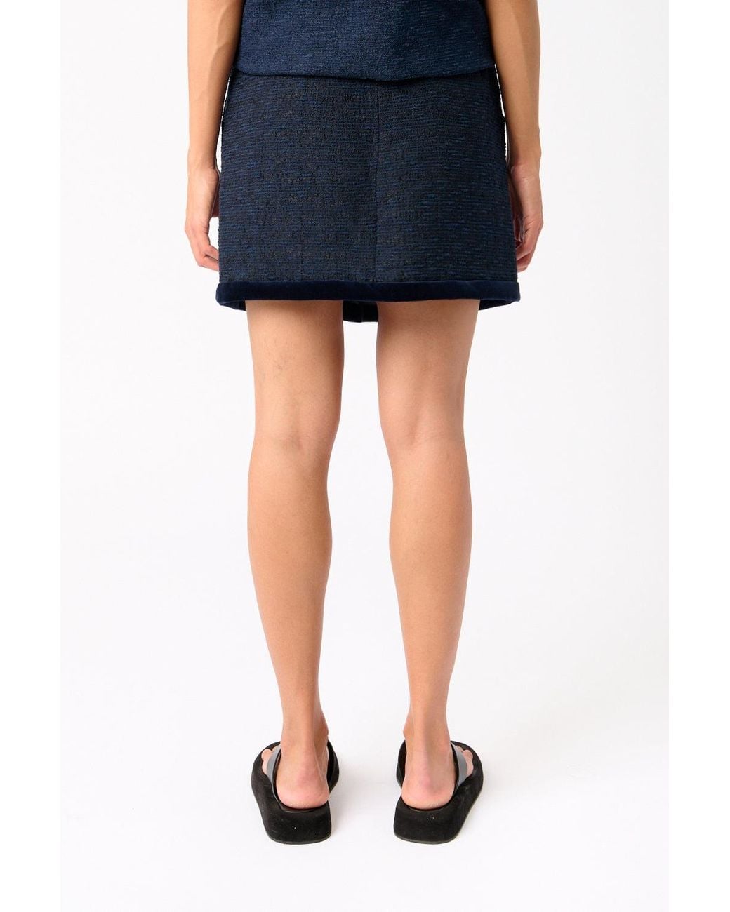 Blazé Milano Blue Lusitano Bouclé Mini Skirt