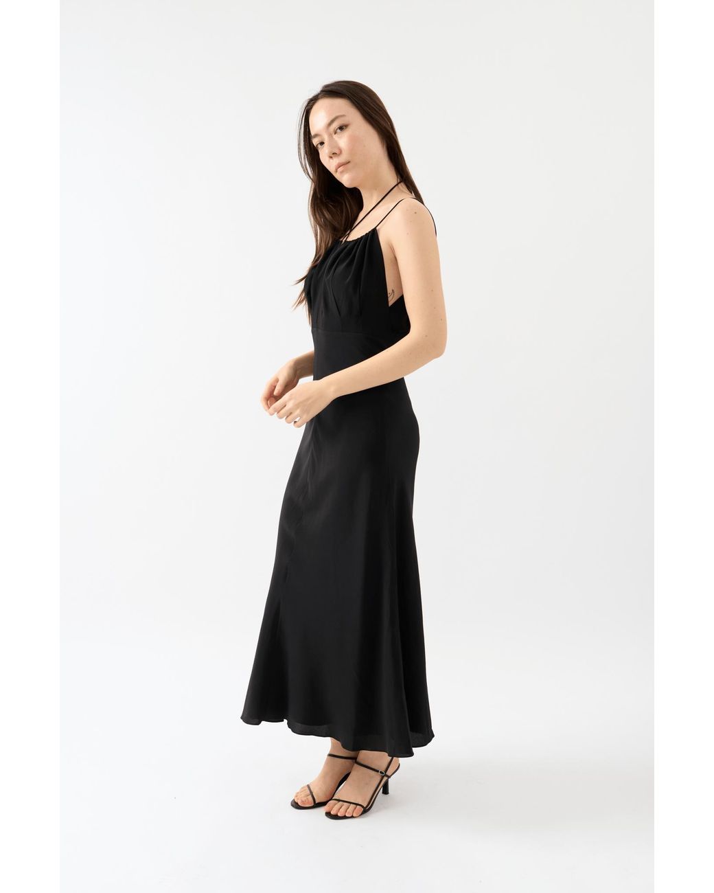 Totême  White Gathered Halterneck Dress
