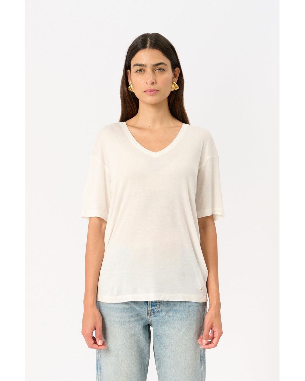 Anine Bing White Vale T-Shirt