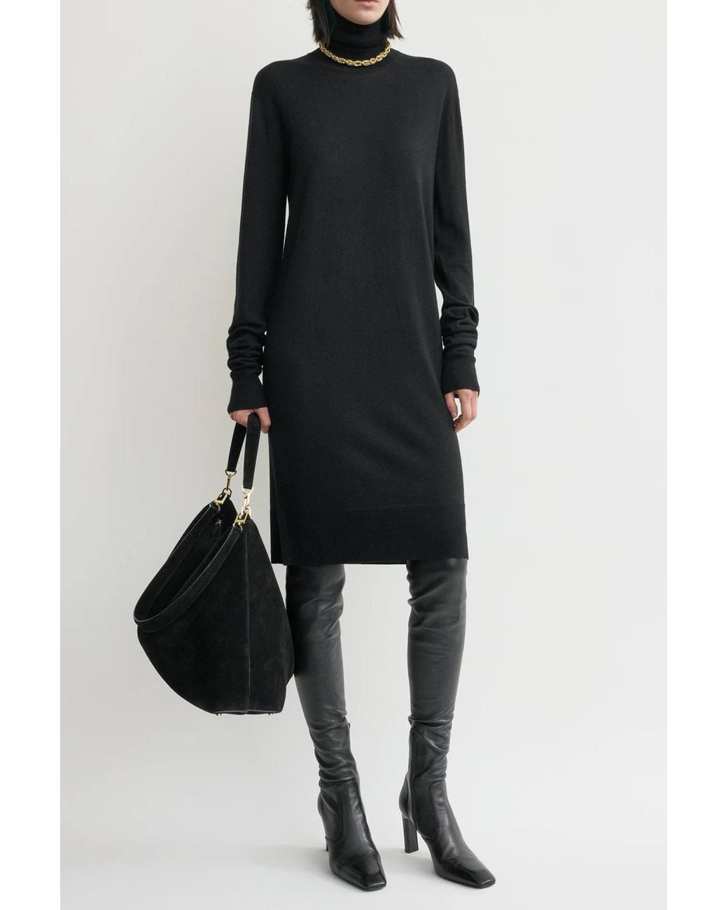 Totême Black Turtleneck Dress