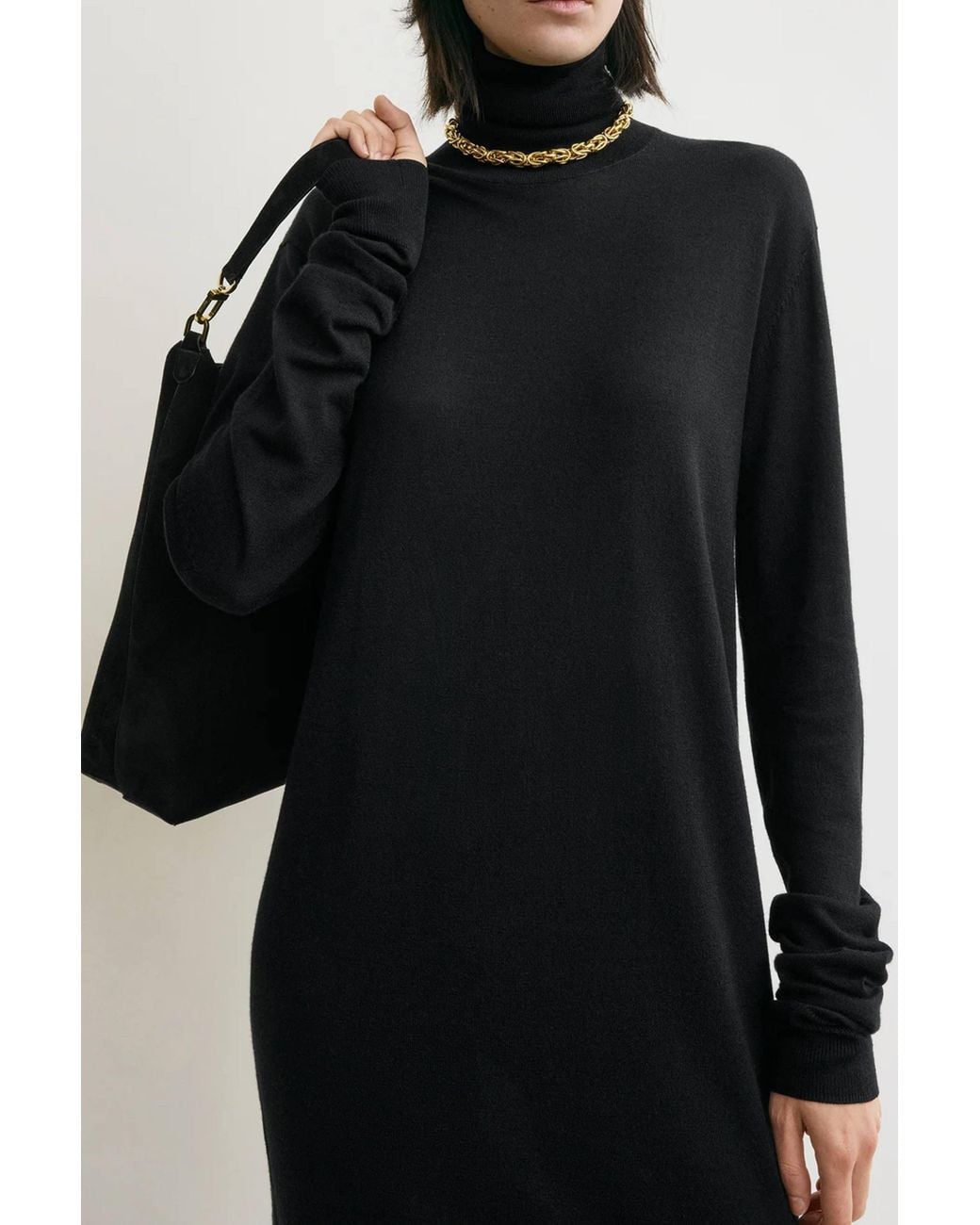 Totême Black Turtleneck Dress