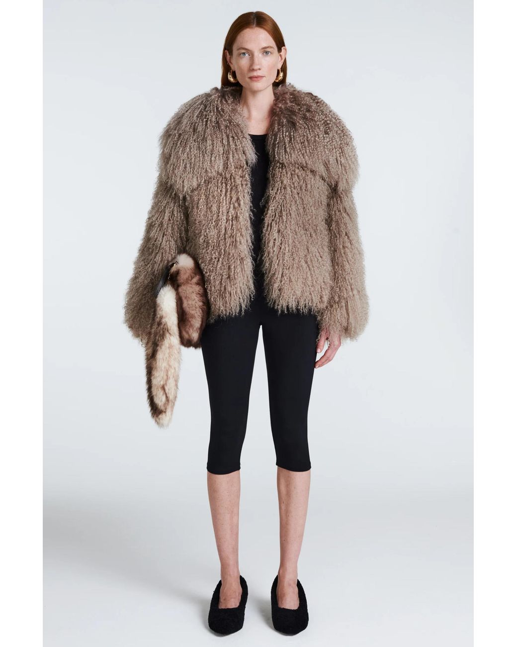 DUCIE Natural Neve Shearling Jacket