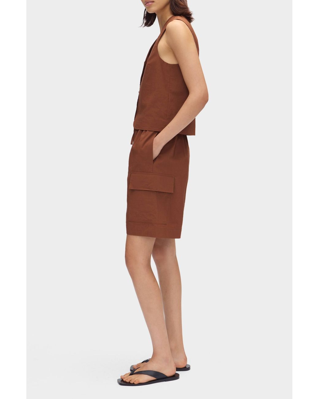 ALIGNE Brown Kyra Cargo Shorts