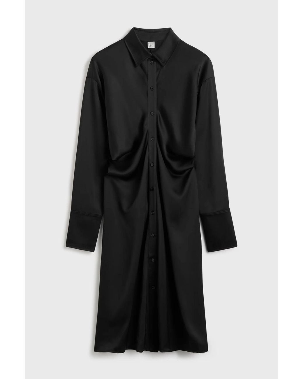 Totême Black Slouch Shirtdress