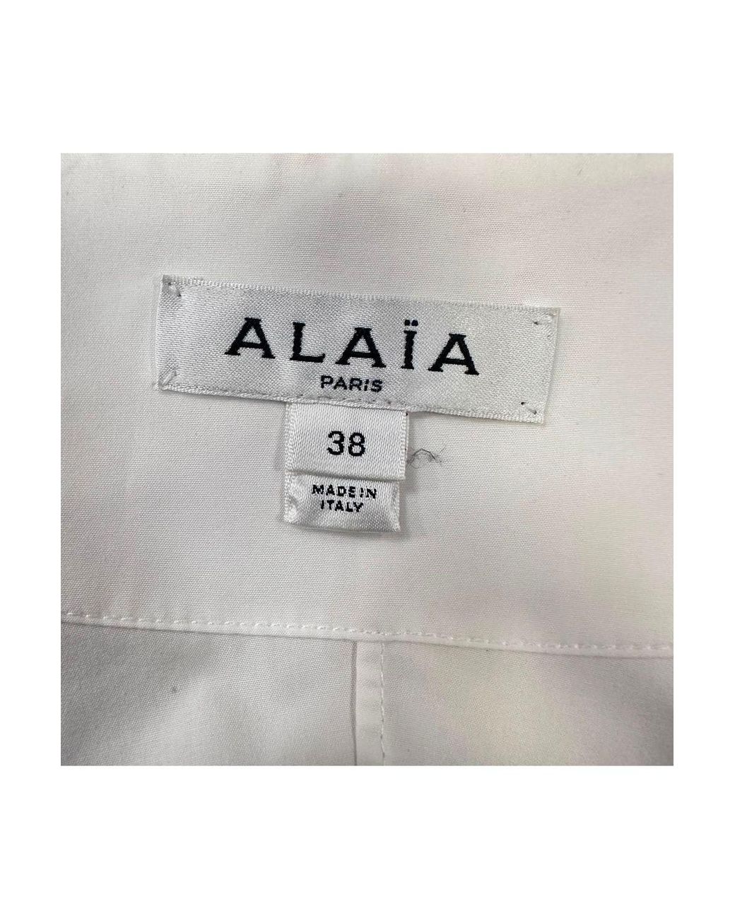 Alaïa Gray Longsleeve A-Line Mini Dress