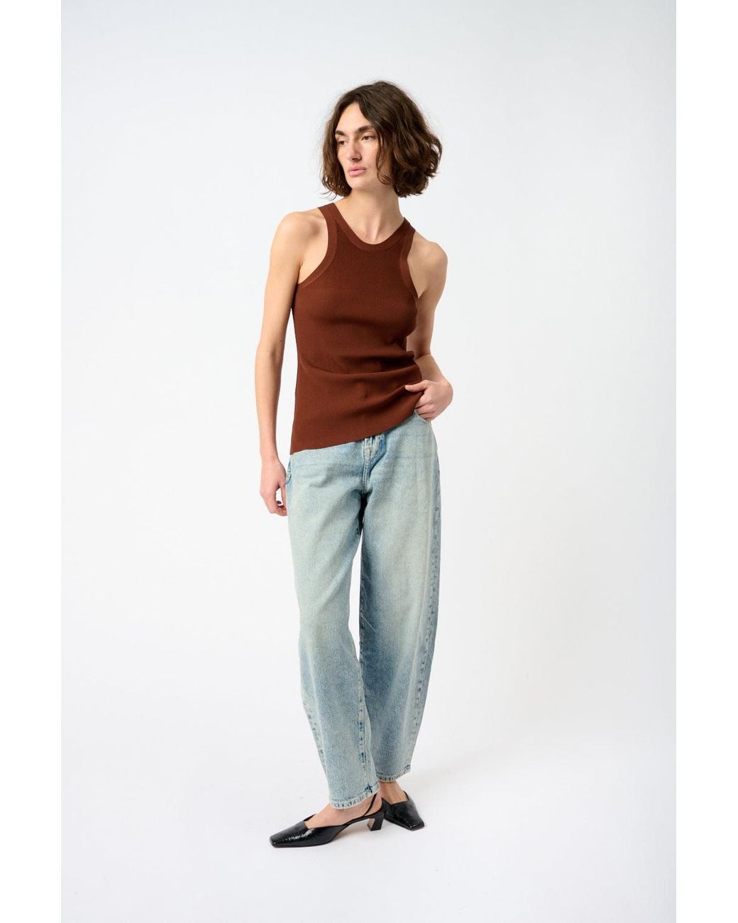 7 For All Mankind Blue Jayne Tapered Jeans