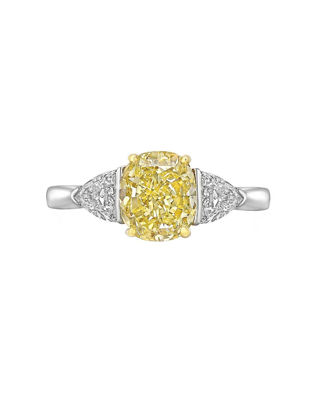 cartier canary yellow diamond ring