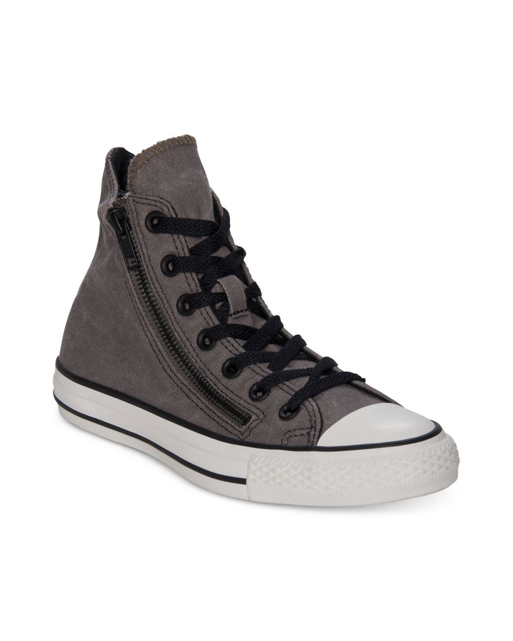 Converse Chuck All Star Double Zip Hi Casual Sneakers in Gray for Men | Lyst