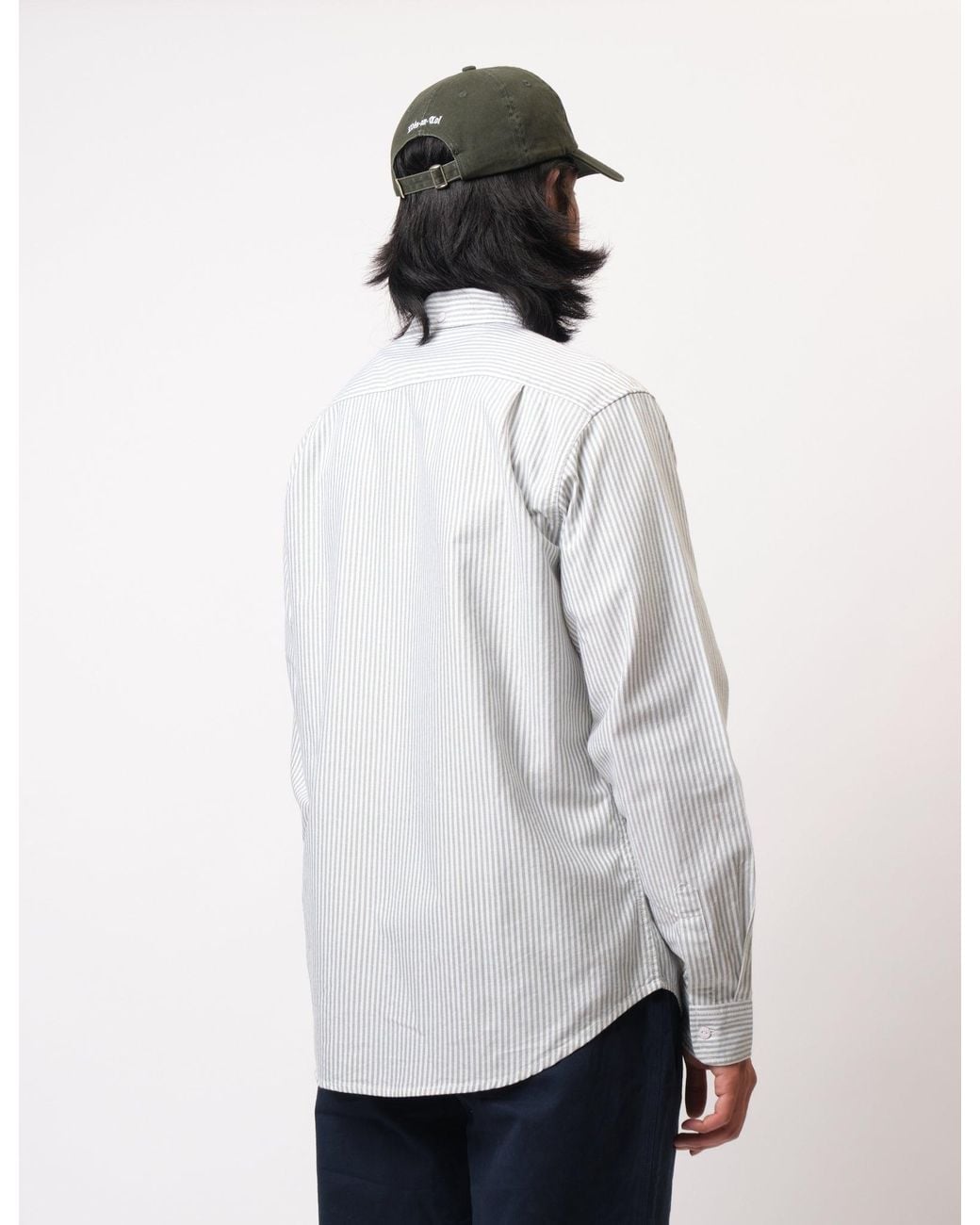 BHODE White Oxford Stripe Shirt for men