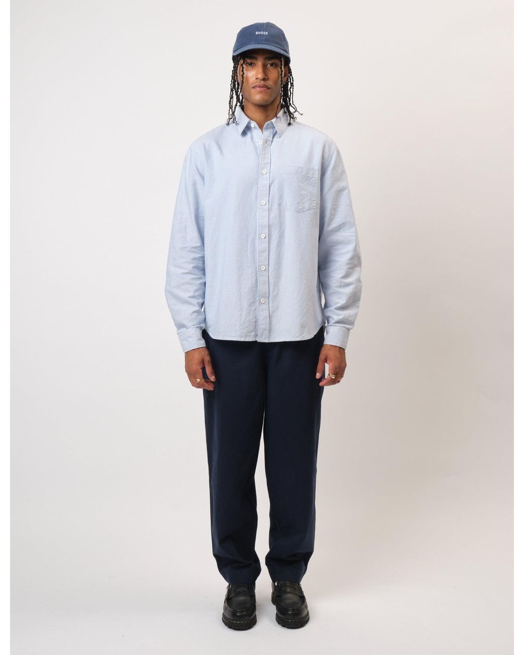 BHODE White Box Oxford Shirt for men