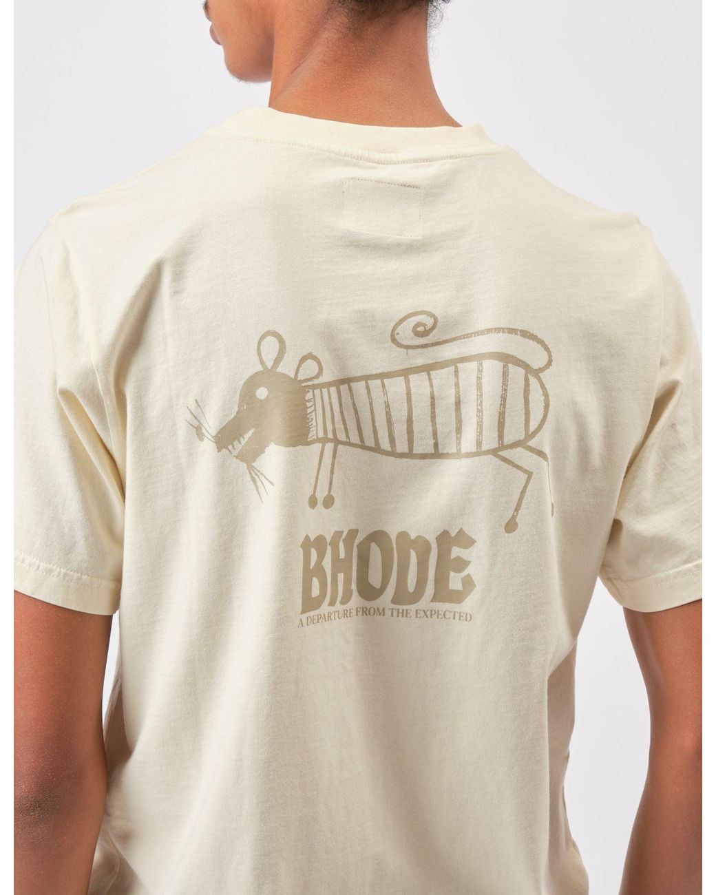 BHODE White Stray Dogs Pigment Dyed T-Shirt for men