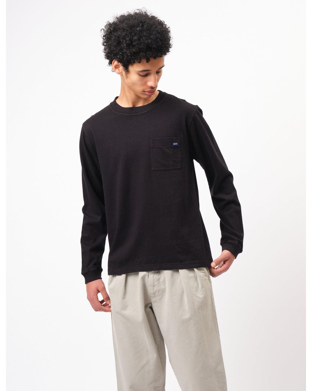 BHODE Black Everyday Long Sleeve Jersey 300Gsm for men