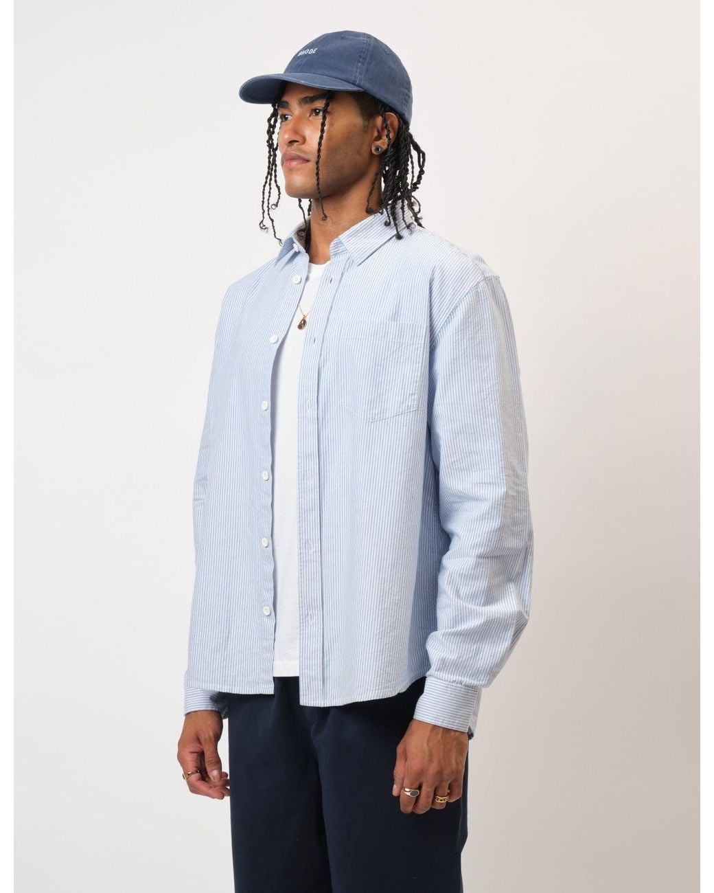 BHODE White Box Oxford Shirt for men