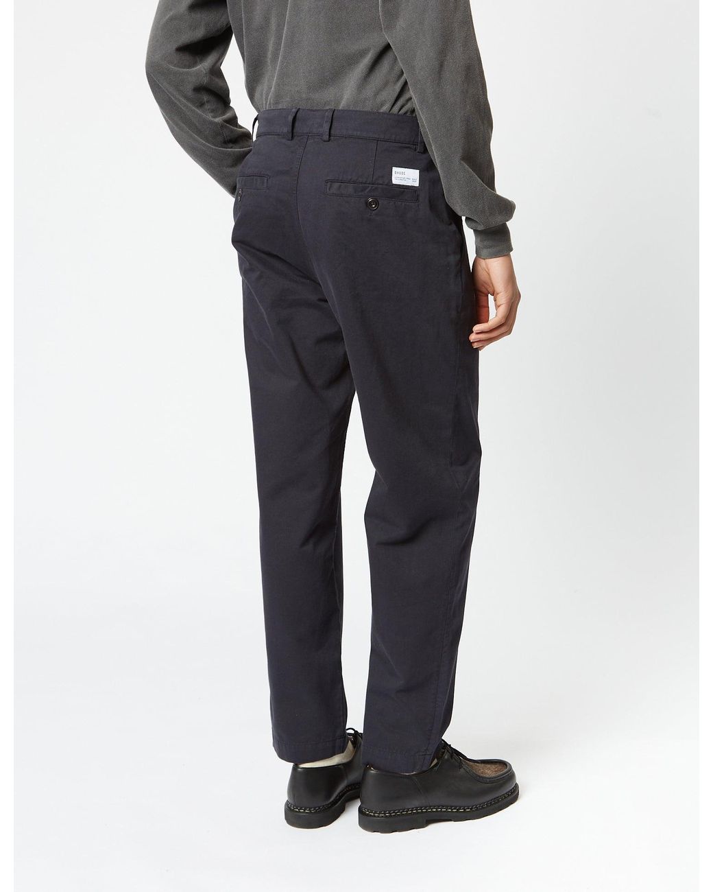 BHODE Brown Everyday Pant Italian Cotton (Relaxed, Straight) for men