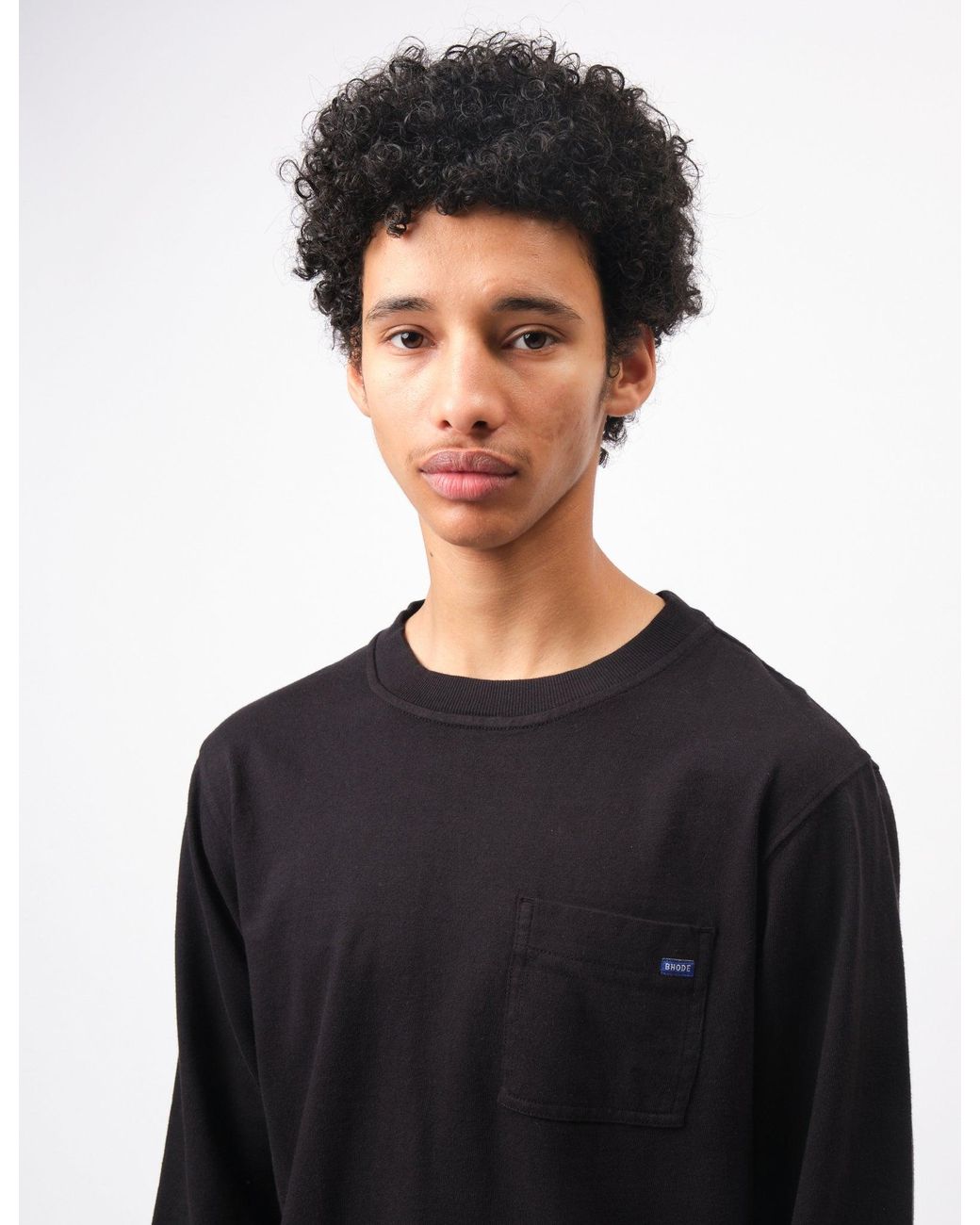 BHODE Black Everyday Long Sleeve Jersey 300Gsm for men