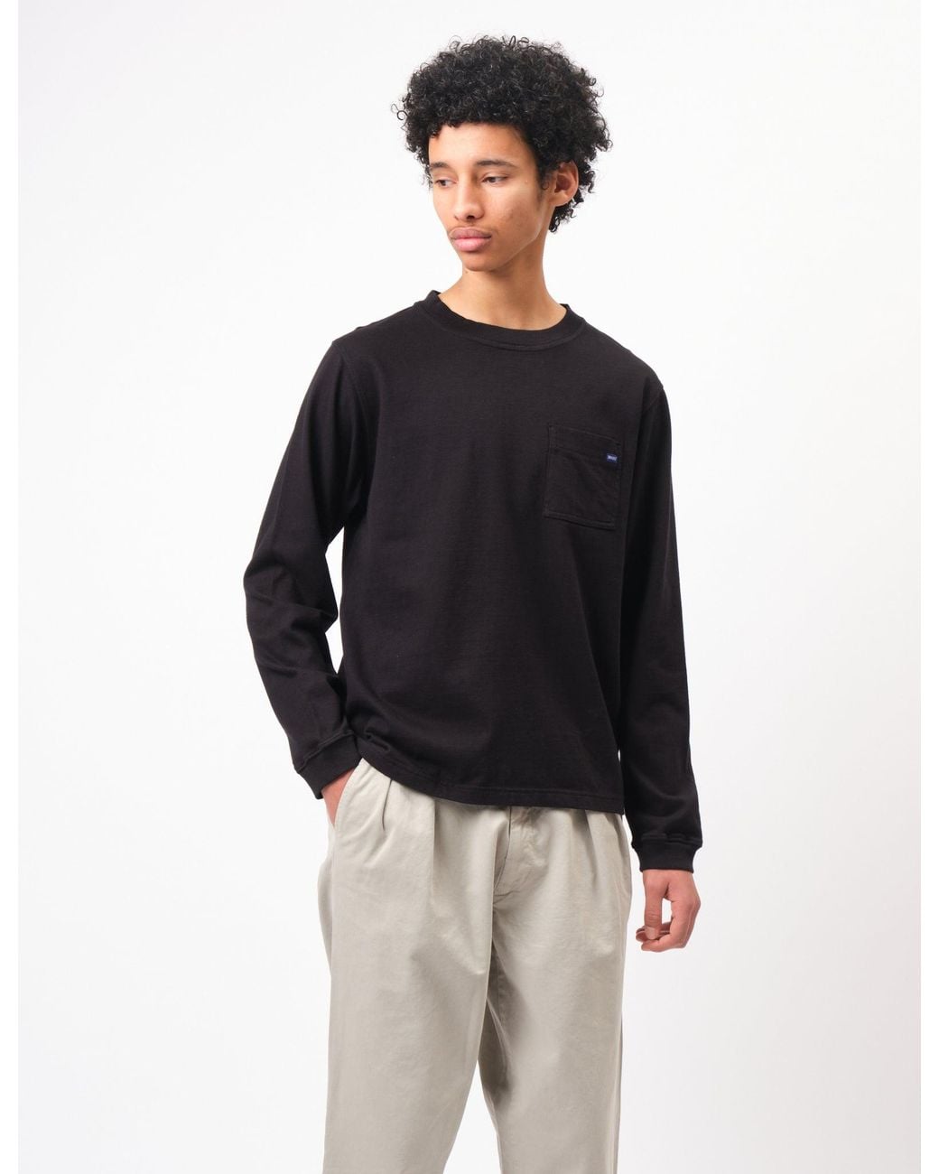BHODE Black Everyday Long Sleeve Jersey 300Gsm for men