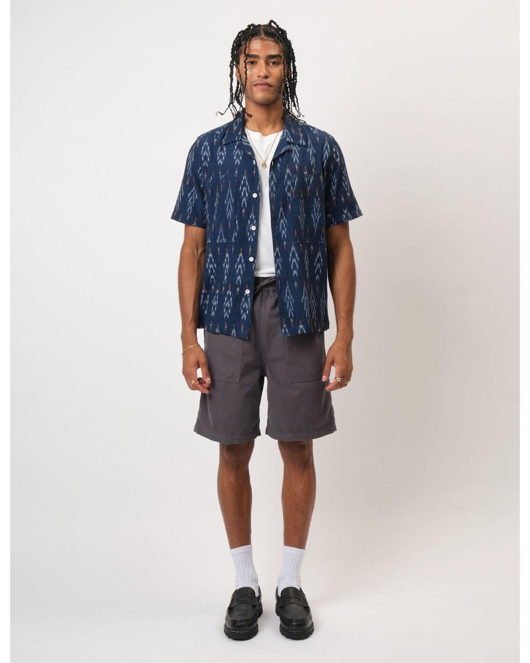 BHODE Gray Fatigue Shorts (Duck Canvas) for men
