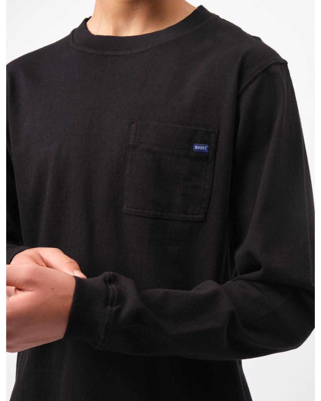 BHODE Black Everyday Long Sleeve Jersey 300Gsm for men