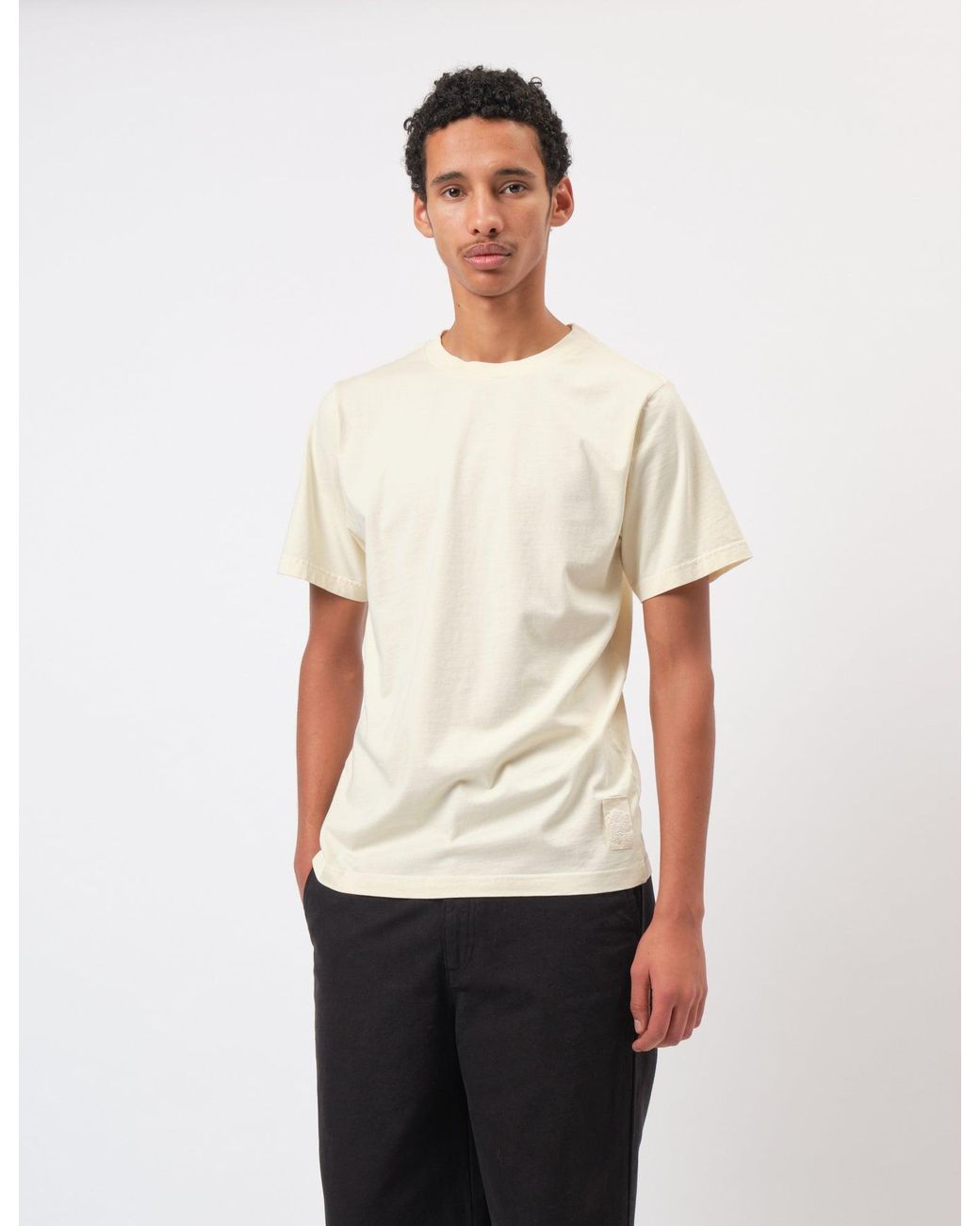 BHODE White Stray Dogs Pigment Dyed T-Shirt for men