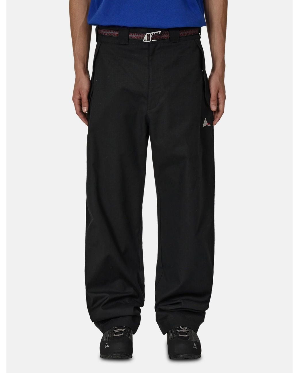 Roa Black Centipede Buckle Chino Pant for men