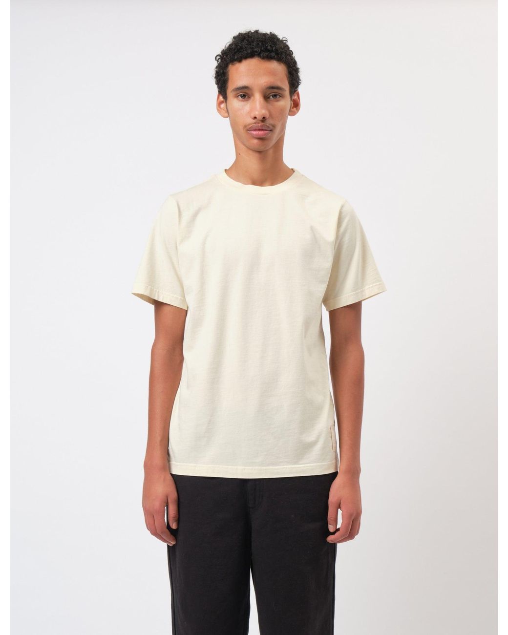 BHODE White Stray Dogs Pigment Dyed T-Shirt for men