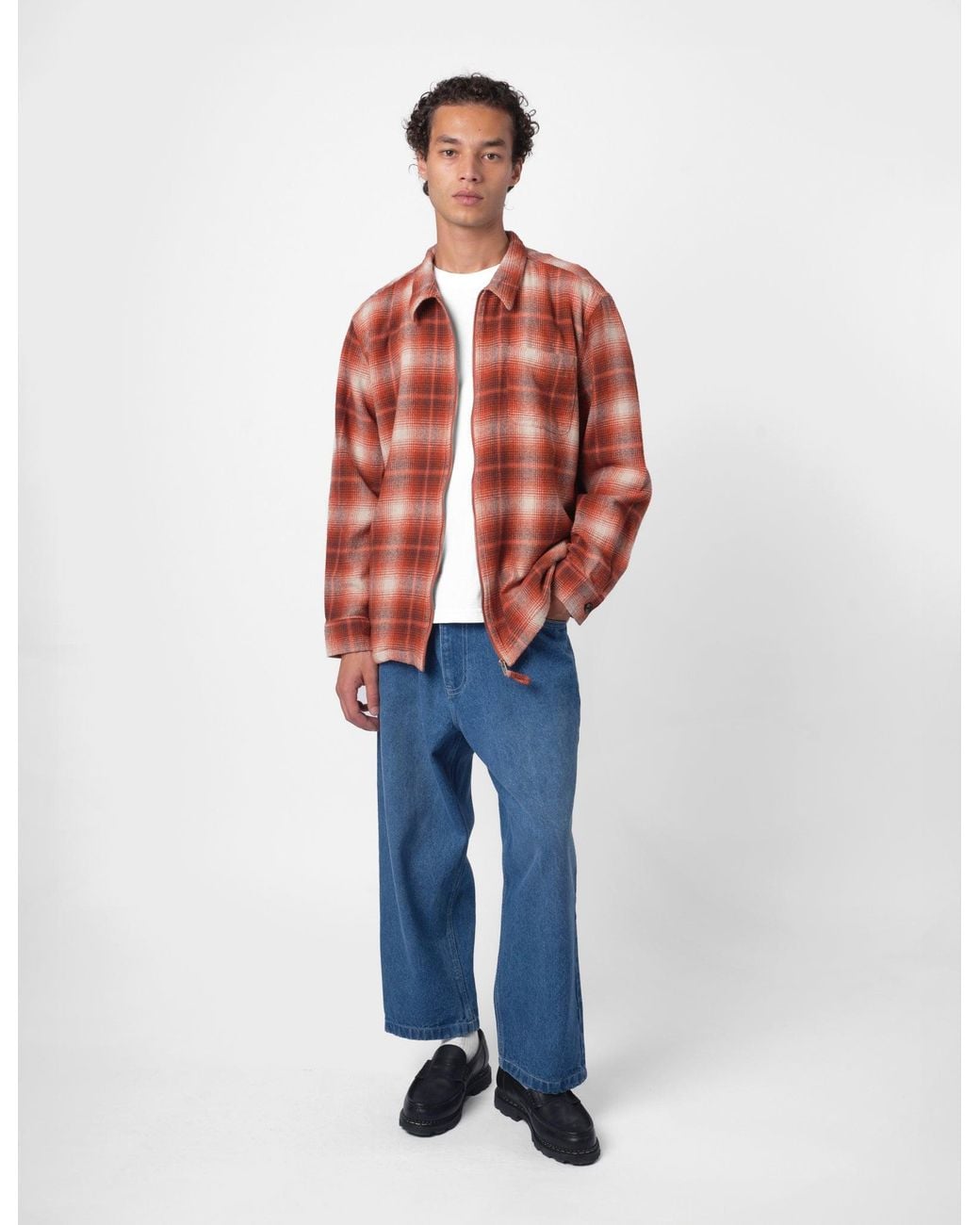 BHODE Multicolor Zip Shirt Shadow Check for men