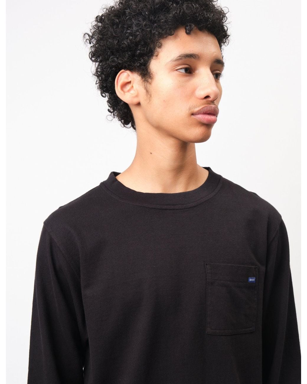 BHODE Black Turtle Neck Long Sleeve Jersey 300Gsm for men