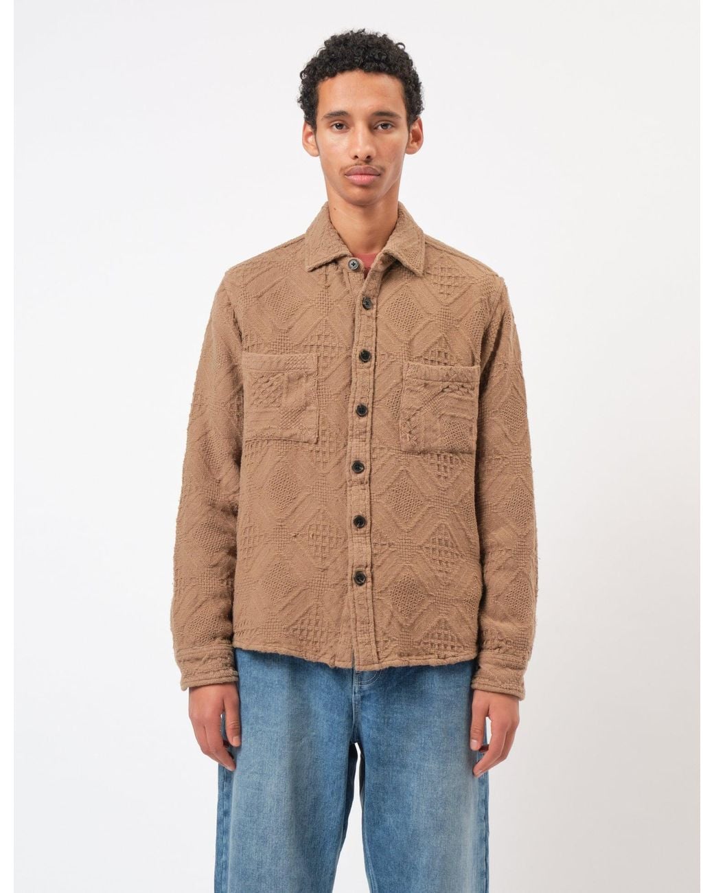 BHODE Blue Zennor Over Shirt (Textured) for men