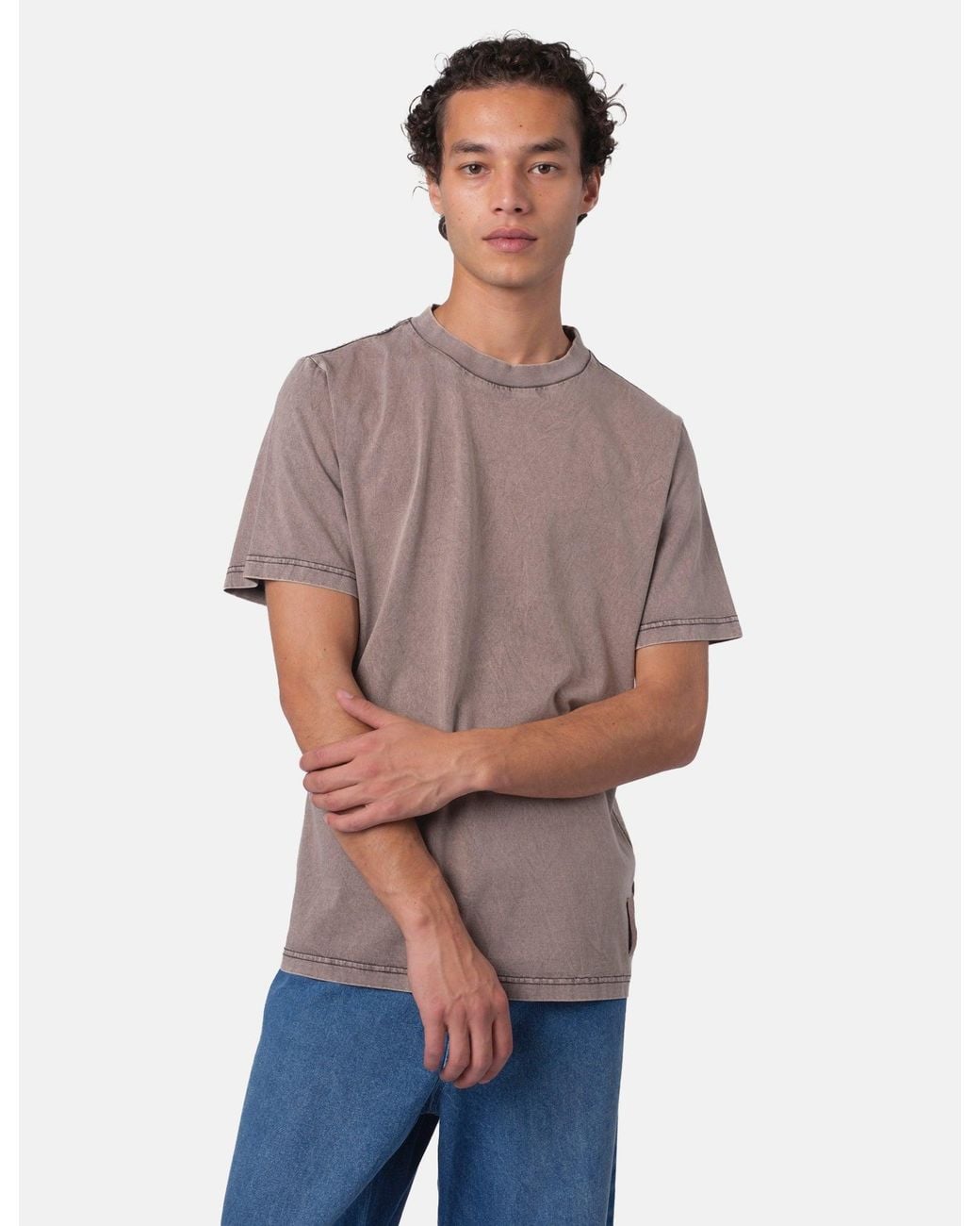 BHODE Brown Pigment Dyed T-Shirt for men