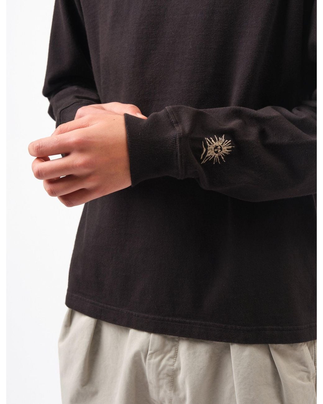 BHODE Black Turtle Neck Long Sleeve Jersey 300Gsm for men