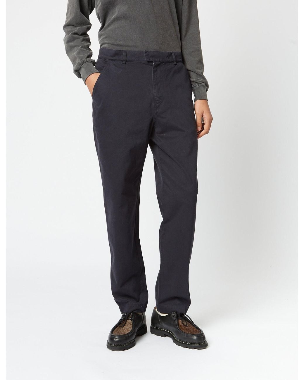 BHODE Brown Everyday Pant Italian Cotton (Relaxed, Straight) for men
