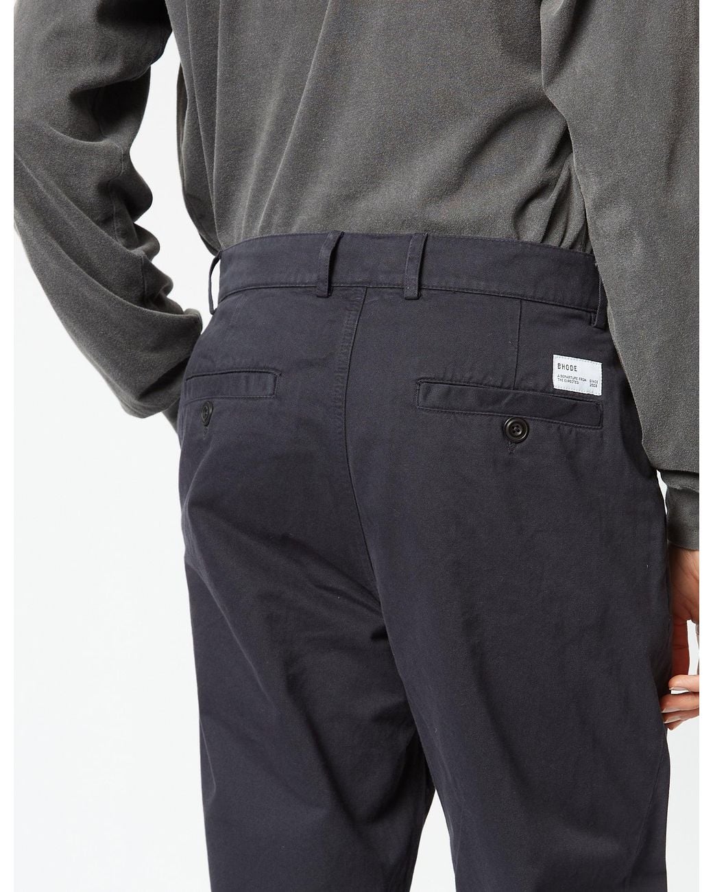 BHODE Brown Everyday Pant Italian Cotton (Relaxed, Straight) for men