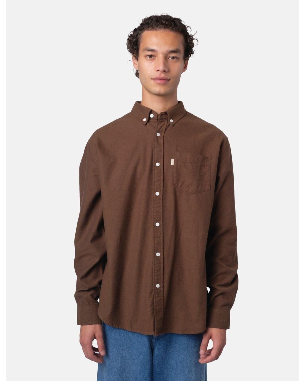 BHODE Brown Flannel Button Down Shirt for men