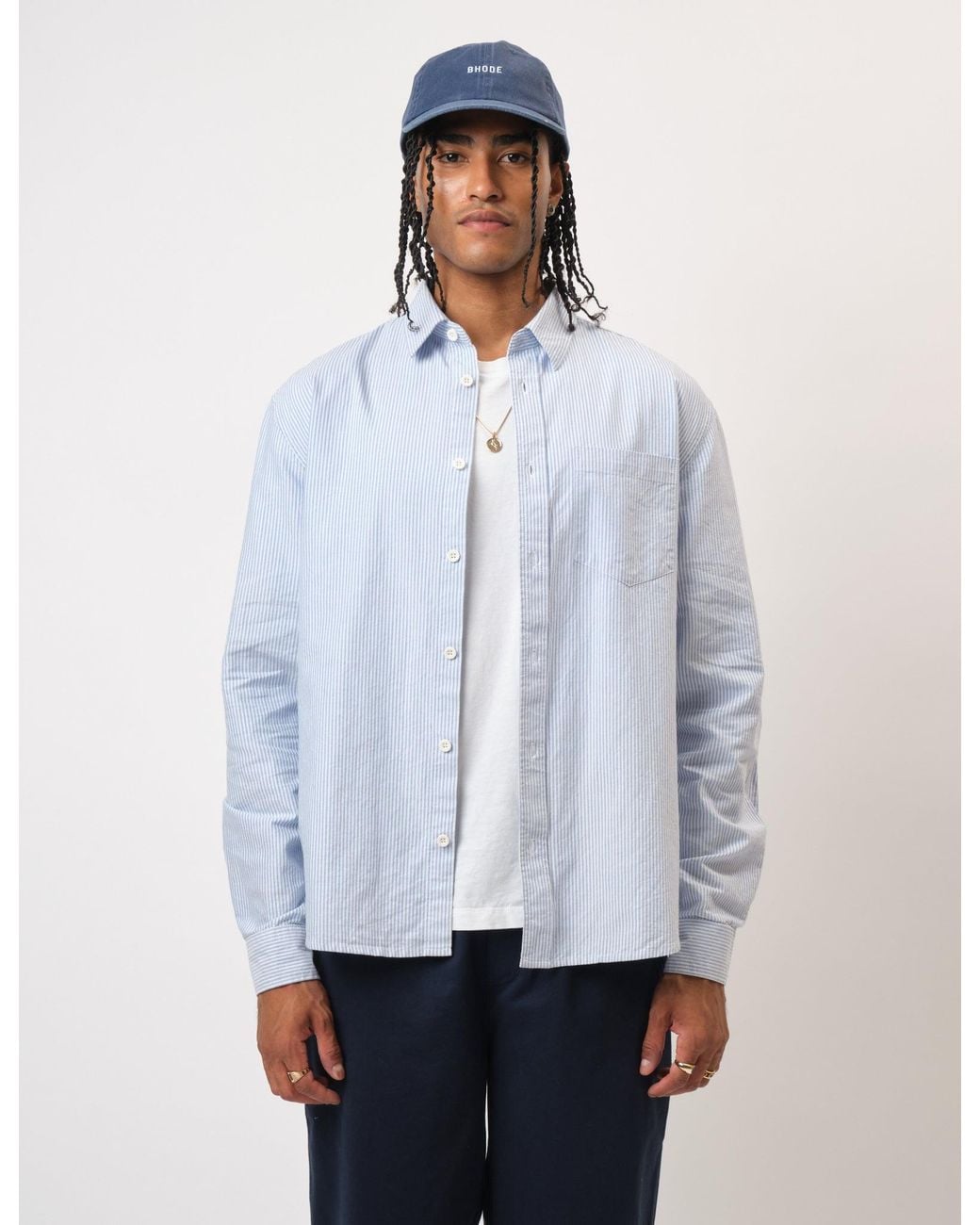 BHODE White Box Oxford Shirt for men