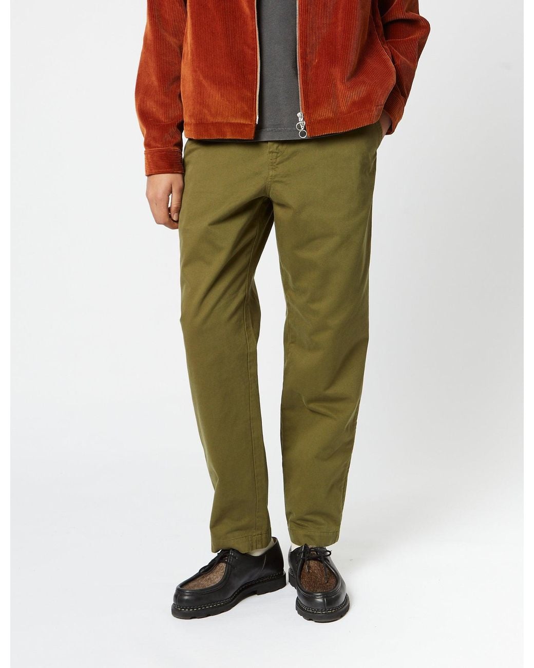 BHODE Red Everyday Pant Italian Cotton (Relaxed, Straight) for men