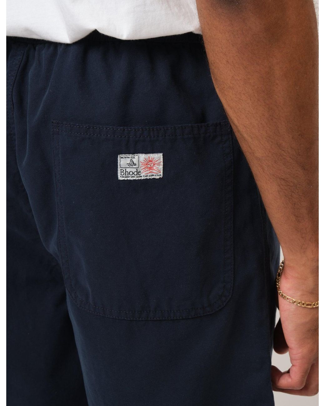 BHODE Blue Fatigue Shorts (Duck Canvas) for men