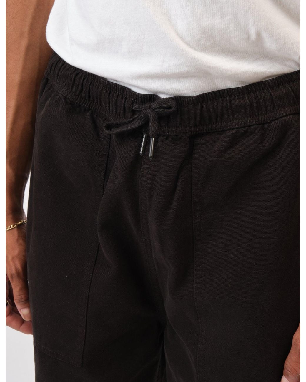 BHODE Black Fatigue Shorts (Duck Canvas) for men