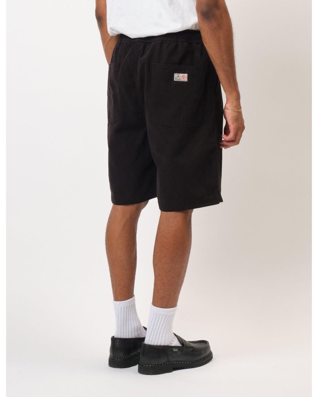 BHODE Black Fatigue Shorts (Duck Canvas) for men