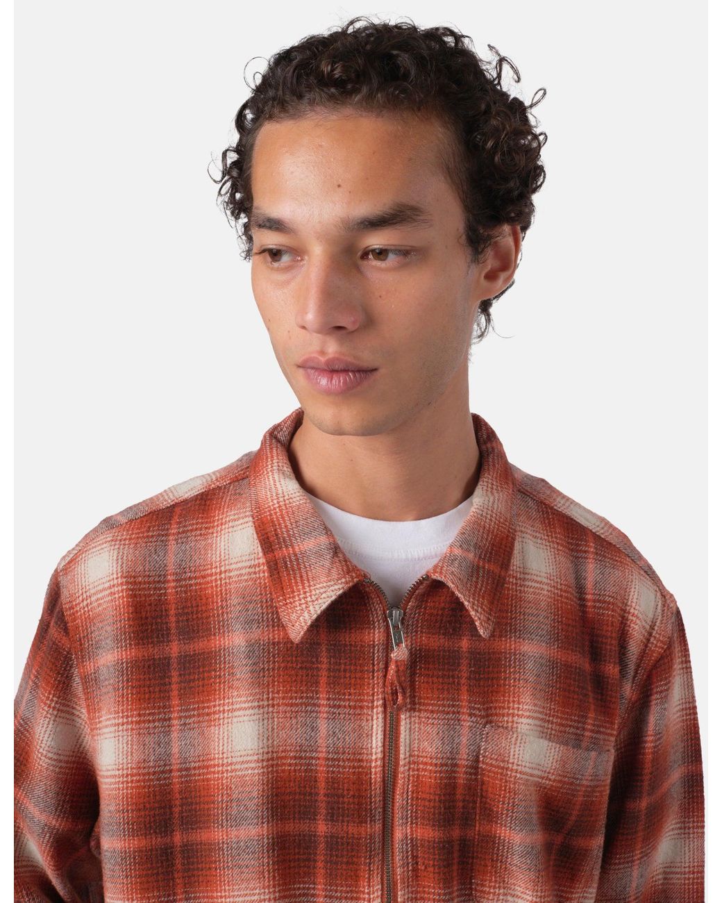 BHODE Multicolor Zip Shirt Shadow Check for men