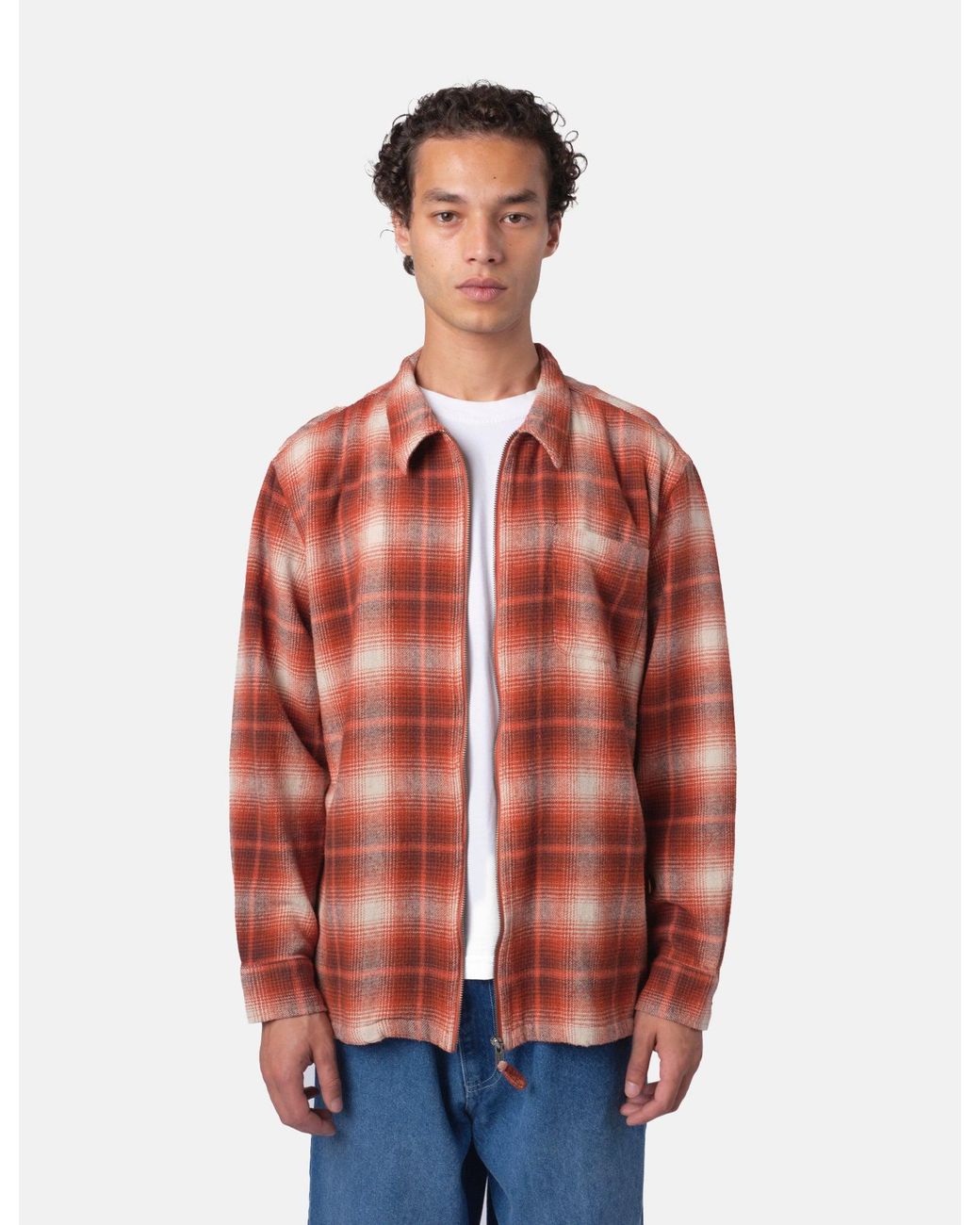 BHODE Multicolor Zip Shirt Shadow Check for men