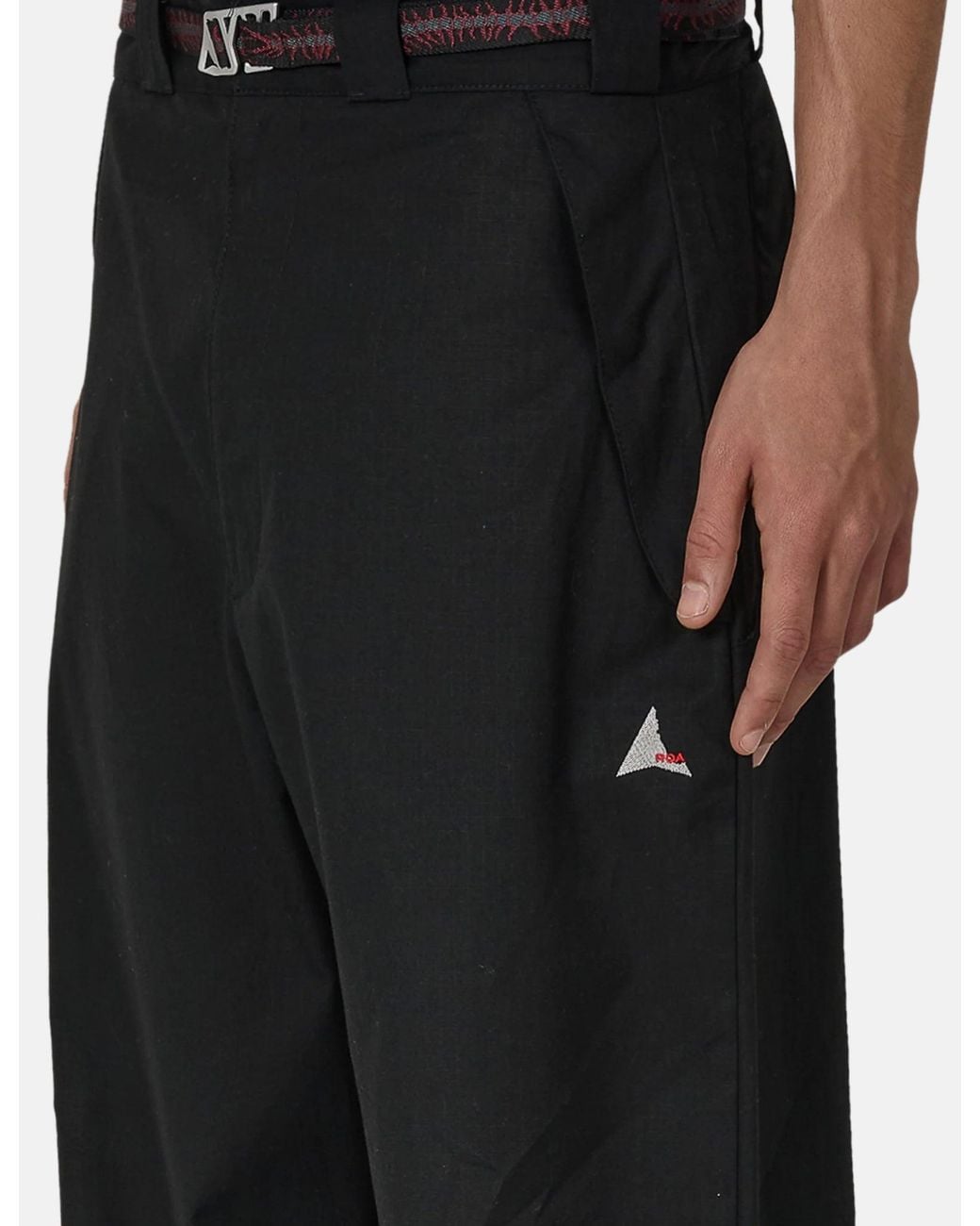 Roa Black Centipede Buckle Chino Pant for men