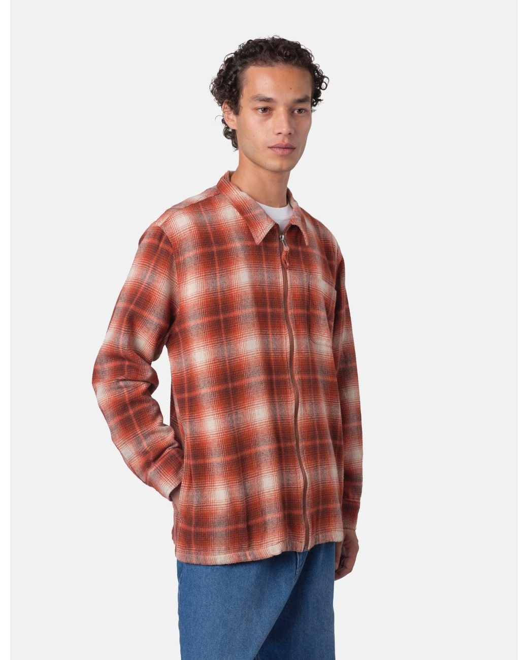 BHODE Multicolor Zip Shirt Shadow Check for men