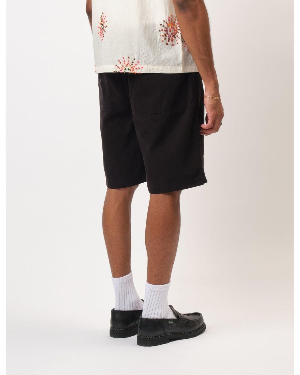 BHODE Black Fatigue Shorts (Duck Canvas) for men