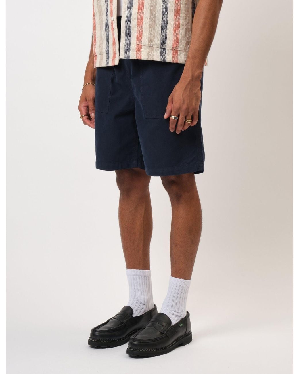 BHODE Blue Fatigue Shorts (Duck Canvas) for men