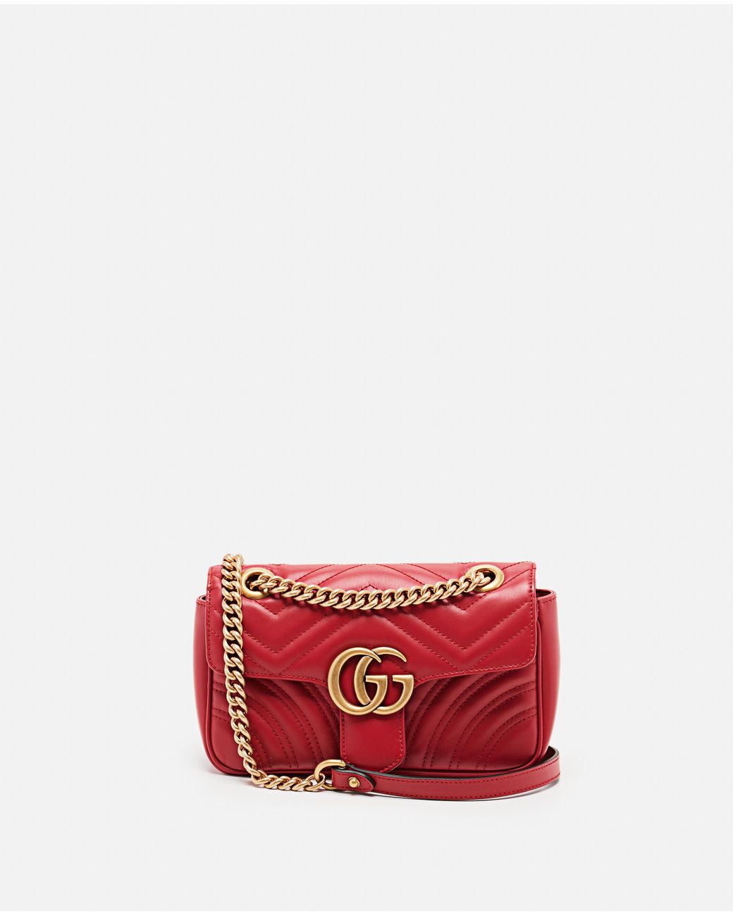 red gg marmont matelassé mini bag