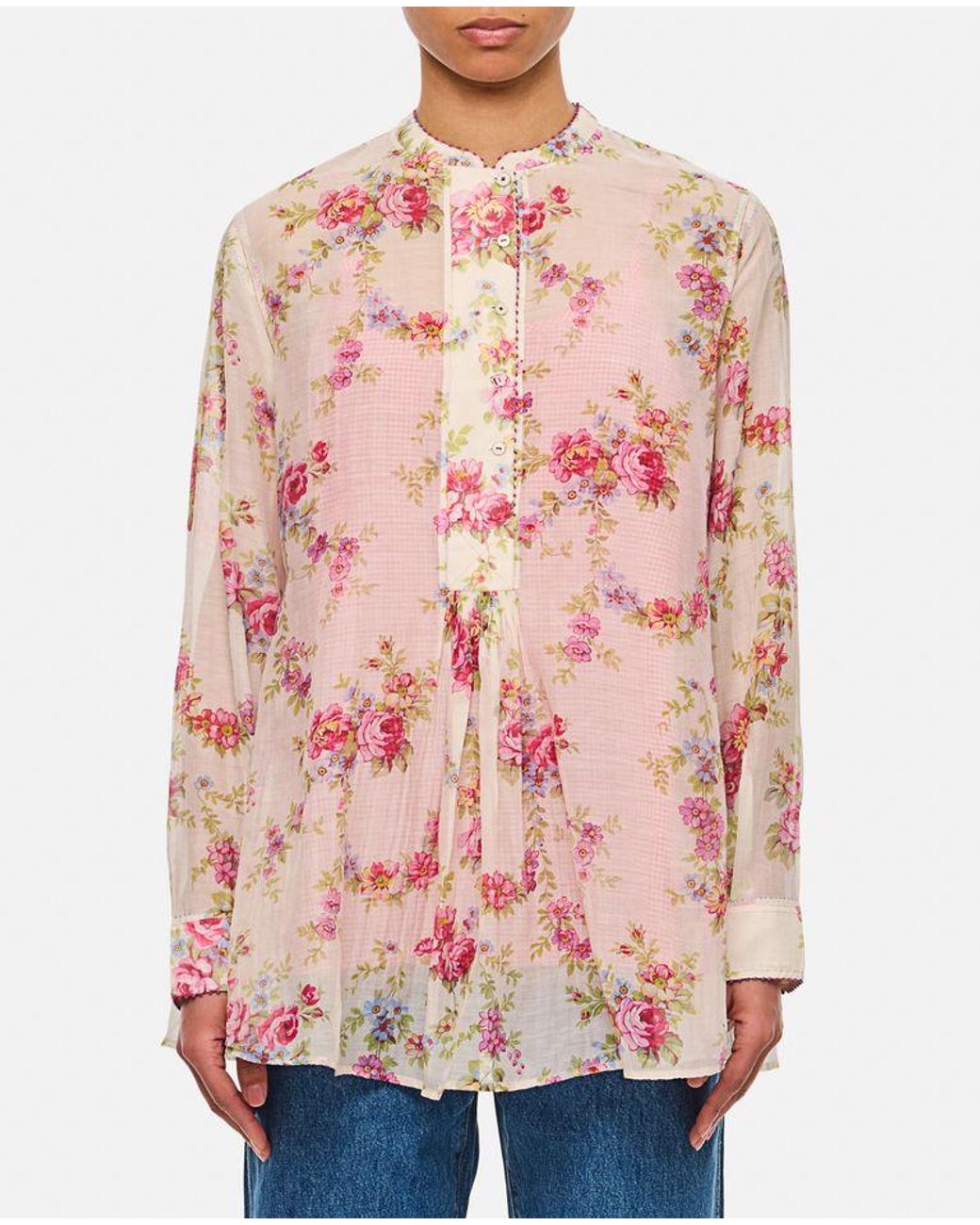 Camicia Floreale di Péro in Pink